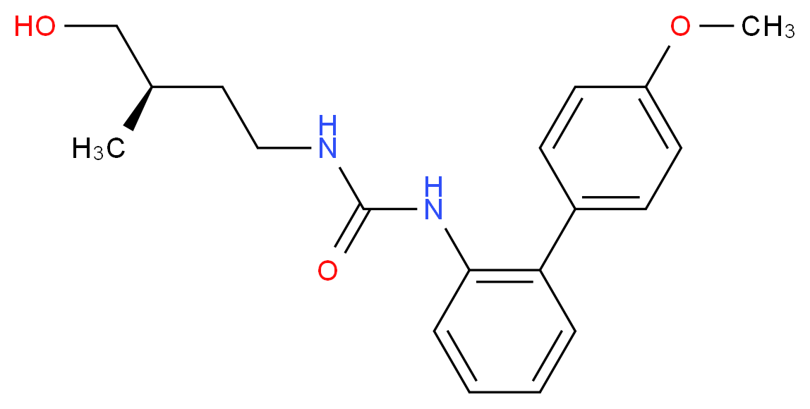 N-[(3R)-4-hydroxy-3-methylbutyl]-N'-(4'-methoxybiphenyl-2-yl)urea_分子结构_CAS_)