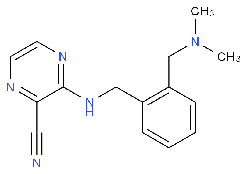 3-({2-[(dimethylamino)methyl]benzyl}amino)-2-pyrazinecarbonitrile_分子结构_CAS_)