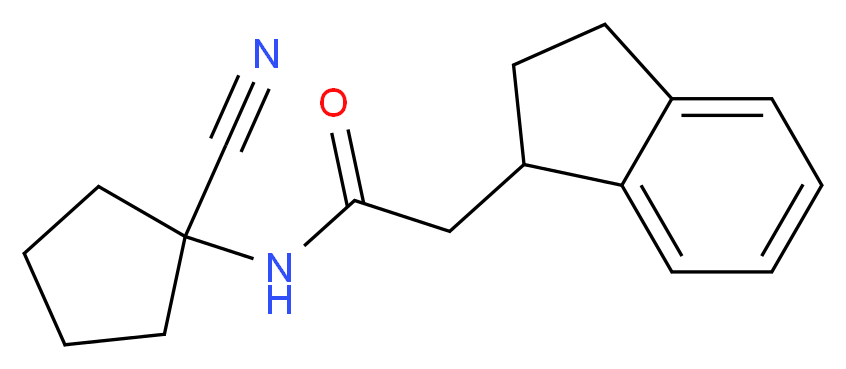 N-(1-cyanocyclopentyl)-2-(2,3-dihydro-1H-inden-1-yl)acetamide_分子结构_CAS_)