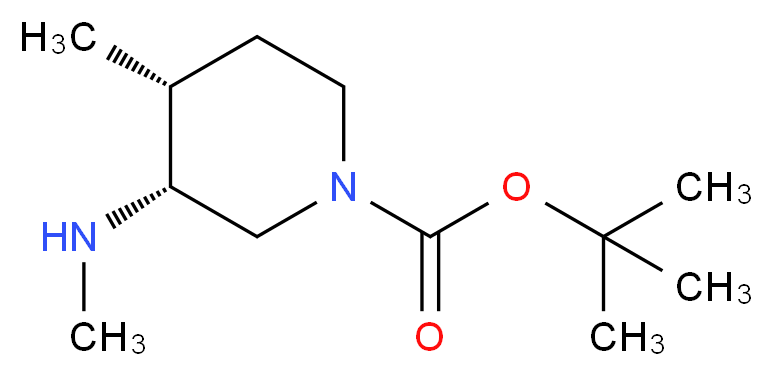 (3R,4R)-tert-butyl 4-methyl-3-(methylamino)piperidine-1-carboxylate_分子结构_CAS_1312762-44-9)