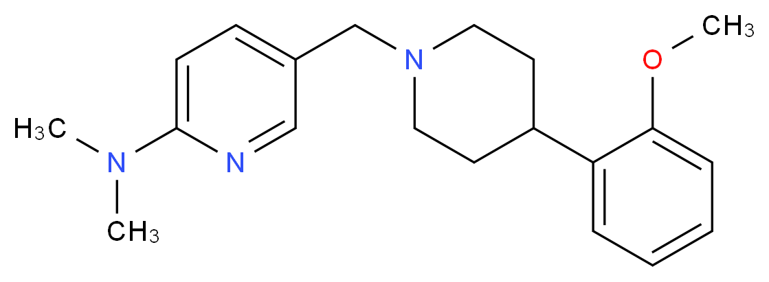 5-{[4-(2-methoxyphenyl)piperidin-1-yl]methyl}-N,N-dimethylpyridin-2-amine_分子结构_CAS_)