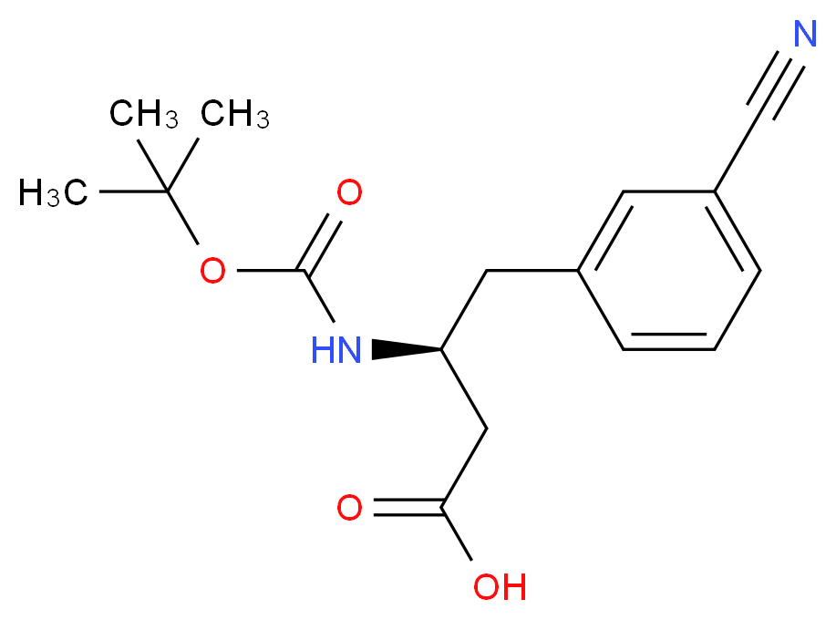 Boc-(S)-3-amino-4-(3-cyanophenyl)-butyric acid_分子结构_CAS_270065-86-6)