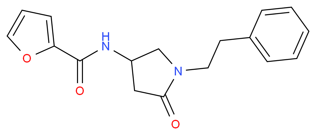 N-[5-oxo-1-(2-phenylethyl)-3-pyrrolidinyl]-2-furamide_分子结构_CAS_)