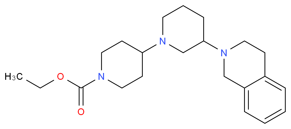 ethyl 3-(3,4-dihydro-2(1H)-isoquinolinyl)-1,4'-bipiperidine-1'-carboxylate_分子结构_CAS_)