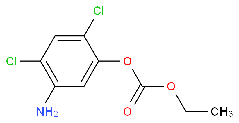5-Amino-2,4-dichlorophenyl ethyl carbonate_分子结构_CAS_)