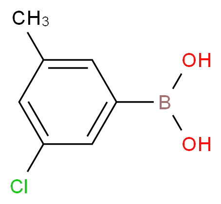 3-CHLORO-5-METHYLPHENYLBORONIC ACID_分子结构_CAS_913836-14-3)