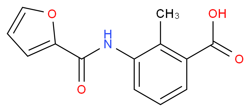 3-(furan-2-amido)-2-methylbenzoic acid_分子结构_CAS_878426-41-6