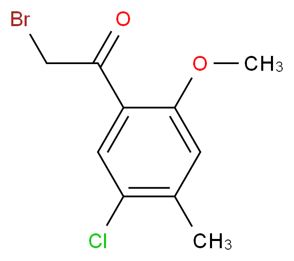 2-bromo-1-(5-chloro-2-methoxy-4-methylphenyl)ethan-1-one_分子结构_CAS_683274-74-0