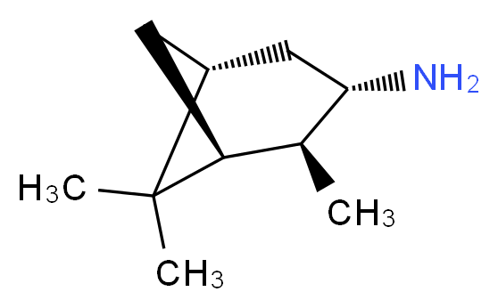 (1S,2S,3S,5R)-2,6,6-trimethylbicyclo[3.1.1]heptan-3-amine_分子结构_CAS_13293-47-5