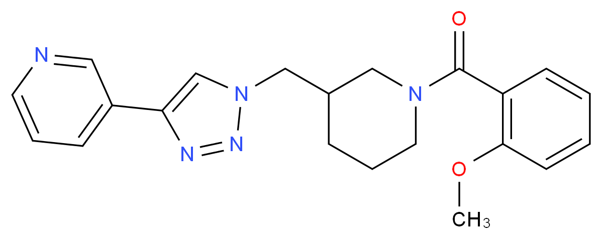 3-(1-{[1-(2-methoxybenzoyl)piperidin-3-yl]methyl}-1H-1,2,3-triazol-4-yl)pyridine_分子结构_CAS_)