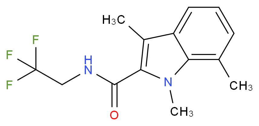 1,3,7-trimethyl-N-(2,2,2-trifluoroethyl)-1H-indole-2-carboxamide_分子结构_CAS_)