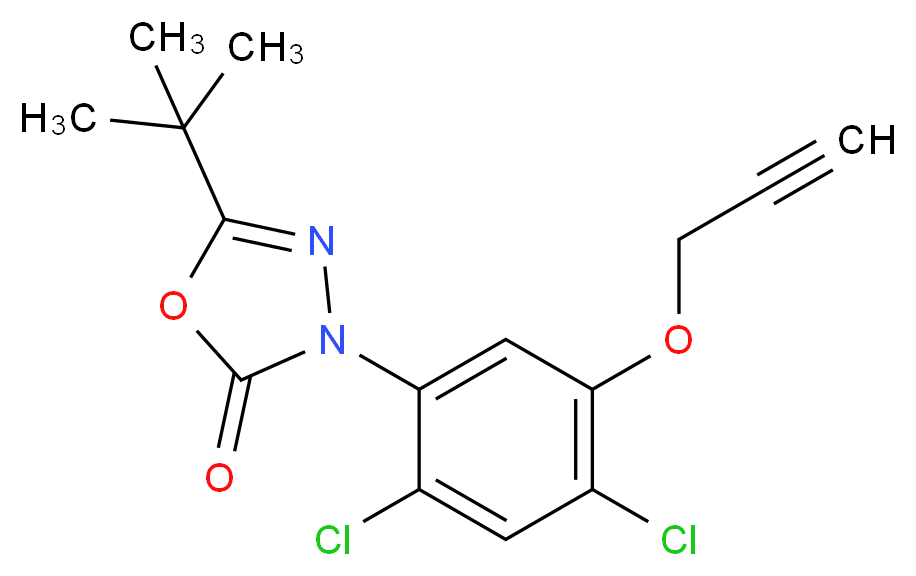 丙炔噁草酮_分子结构_CAS_39807-15-3)