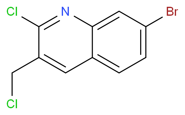 7-bromo-2-chloro-3-(chloromethyl)quinoline_分子结构_CAS_948291-25-6