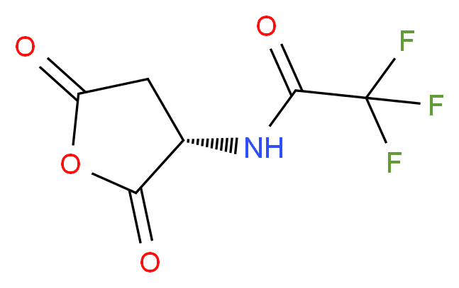 N-[(3S)-2,5-dioxooxolan-3-yl]-2,2,2-trifluoroacetamide_分子结构_CAS_777-33-3