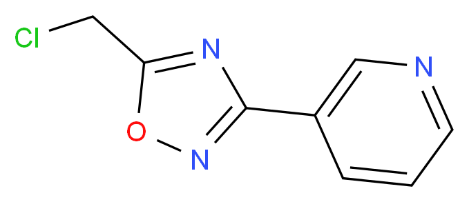 3-[5-(Chloromethyl)-1,2,4-oxadiazol-3-yl]pyridine_分子结构_CAS_15328-03-7)