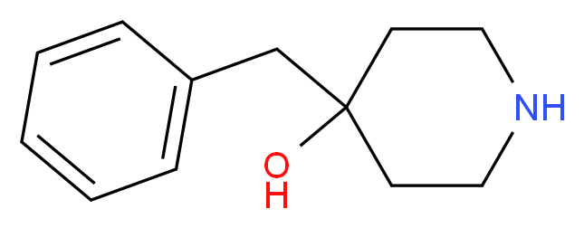 4-benzylpiperidin-4-ol_分子结构_CAS_51135-96-7