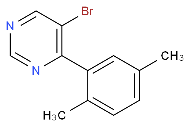 5-BroMo-4-(2,5-diMethylphenyl)pyriMidine_分子结构_CAS_941294-35-5)