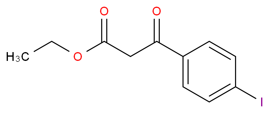 (4-碘苯甲酰)乙酸乙酯_分子结构_CAS_63131-30-6)