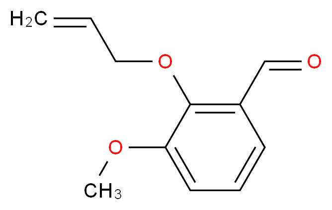 2-(Allyloxy)-3-methoxybenzenecarbaldehyde_分子结构_CAS_23343-06-8)