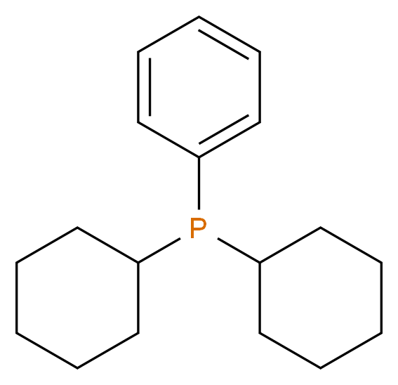 dicyclohexyl(phenyl)phosphane_分子结构_CAS_6476-37-5