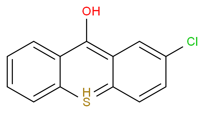 2-chloro-10$l^{3}-thioxanthen-9-ol_分子结构_CAS_86-39-5