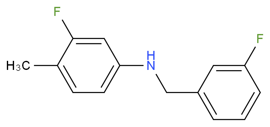 3-Fluoro-N-(3-fluorobenzyl)-4-methylaniline_分子结构_CAS_1019493-00-5)