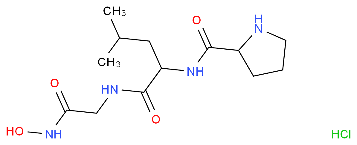 N-[(hydroxycarbamoyl)methyl]-4-methyl-2-(pyrrolidin-2-ylformamido)pentanamide hydrochloride_分子结构_CAS_120928-08-7