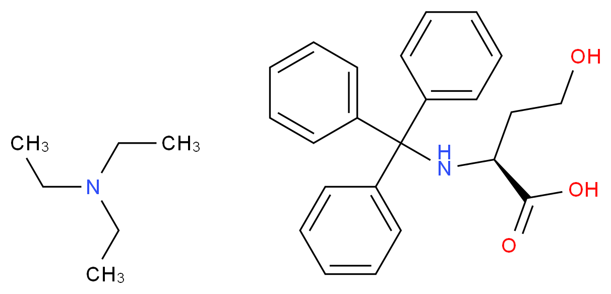 N-三苯甲基-L-高丝氨酸 三乙胺盐_分子结构_CAS_102056-97-3)