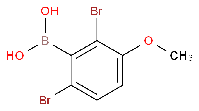 (2,6-Dibromo-5-methoxy)benzeneboronic acid_分子结构_CAS_)