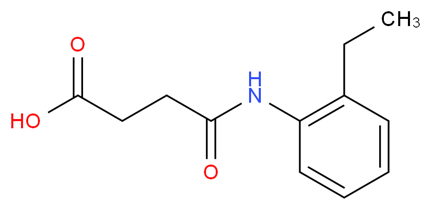 3-[(2-ethylphenyl)carbamoyl]propanoic acid_分子结构_CAS_401629-43-4