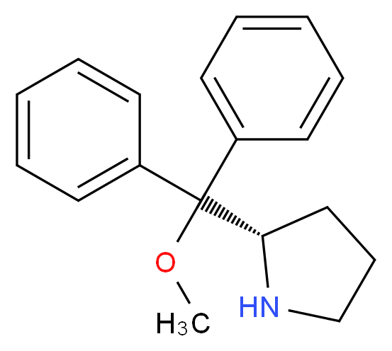 (2S)-2-(methoxydiphenylmethyl)pyrrolidine_分子结构_CAS_118971-03-2