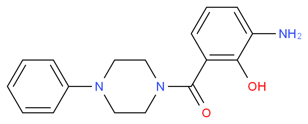 2-amino-6-(4-phenylpiperazine-1-carbonyl)phenol_分子结构_CAS_473734-14-4