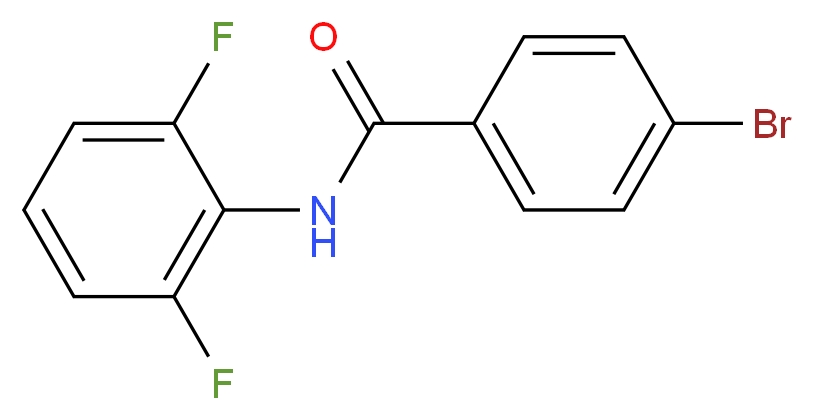 4-bromo-N-(2,6-difluorophenyl)benzamide_分子结构_CAS_708219-55-0