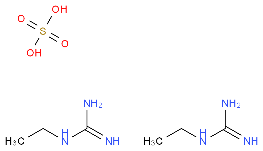 bis(1-ethylguanidine); sulfuric acid_分子结构_CAS_3482-86-8