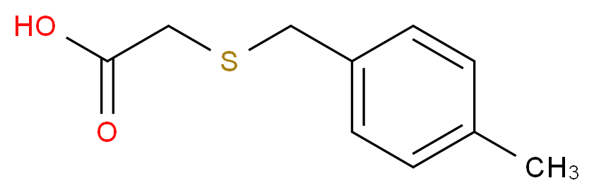 2-{[(4-methylphenyl)methyl]sulfanyl}acetic acid_分子结构_CAS_58511-20-9