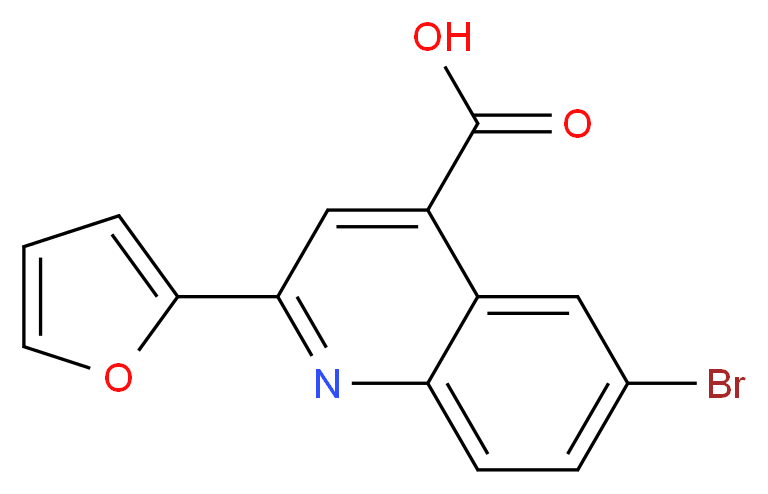 6-Bromo-2-(2-furyl)quinoline-4-carboxylic acid_分子结构_CAS_)