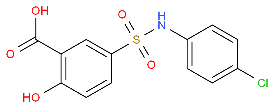 5-[(4-chlorophenyl)sulfamoyl]-2-hydroxybenzoic acid_分子结构_CAS_62547-11-9
