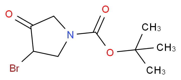 1-Boc-3-Bromo-4-oxopyrrolidine_分子结构_CAS_885278-03-5)