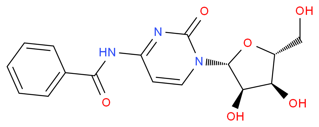 N4-苯甲酰胞苷_分子结构_CAS_13089-48-0)