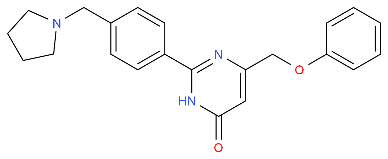 6-(phenoxymethyl)-2-[4-(1-pyrrolidinylmethyl)phenyl]-4(3H)-pyrimidinone_分子结构_CAS_)