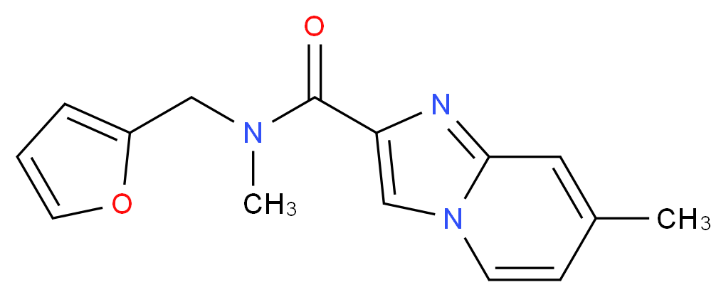 N-(2-furylmethyl)-N,7-dimethylimidazo[1,2-a]pyridine-2-carboxamide_分子结构_CAS_)