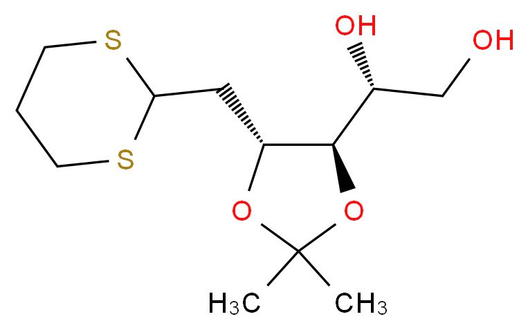 2-Deoxy-3,4-O-isopropylidene-D-arabino-hexose Propylene Dithioacetal_分子结构_CAS_1217816-60-8)