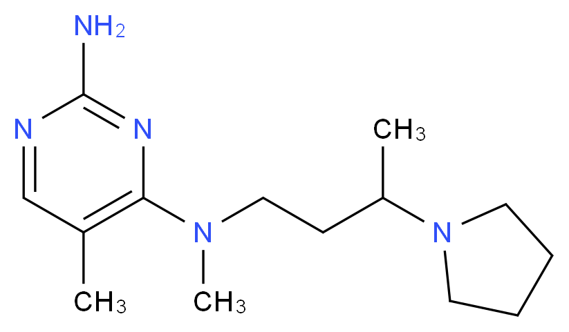 N~4~,5-dimethyl-N~4~-(3-pyrrolidin-1-ylbutyl)pyrimidine-2,4-diamine_分子结构_CAS_)