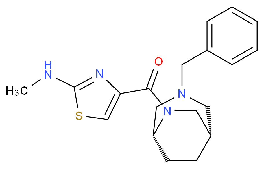 4-{[(1S*,5R*)-3-benzyl-3,6-diazabicyclo[3.2.2]non-6-yl]carbonyl}-N-methyl-1,3-thiazol-2-amine_分子结构_CAS_)