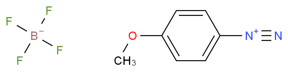 4-甲氧苯重氮四氟硼酸盐_分子结构_CAS_459-64-3)