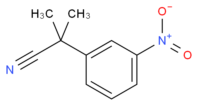 2-methyl-2-(3-nitrophenyl)propanenitrile_分子结构_CAS_915394-28-4