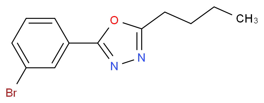 2-(3-bromophenyl)-5-butyl-1,3,4-oxadiazole_分子结构_CAS_957065-94-0