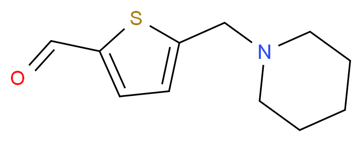 5-(piperidin-1-ylmethyl)thiophene-2-carbaldehyde_分子结构_CAS_7136-41-6)