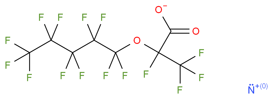 azanyliumylidene 2,3,3,3-tetrafluoro-2-[(undecafluoropentyl)oxy]propanoate_分子结构_CAS_96513-97-2