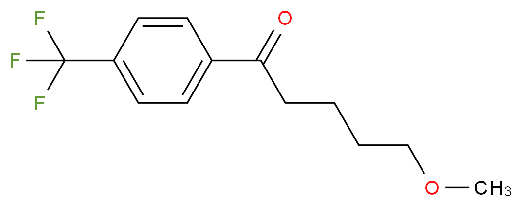 5-methoxy-1-[4-(trifluoromethyl)phenyl]pentan-1-one_分子结构_CAS_61718-80-7